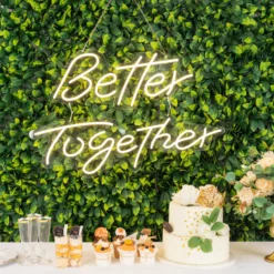 Better Together LED Neon Light Sign For Party Or Home Wall Decor, Warm White Reusable Hanging Light With 5ft Chain -Home Decor Promotional Store LED NEOSIGN01 BETR CLR D06