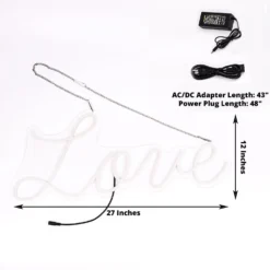 27" Love Neon Light Sign, LED Reusable Wall Décor Lights With 5ft Hanging Chain -Home Decor Promotional Store LED NEOSIGN01 LOVE CLR 98.progressive 38d7cc0d cbea 4c22 b249 bfb5ded08b3a