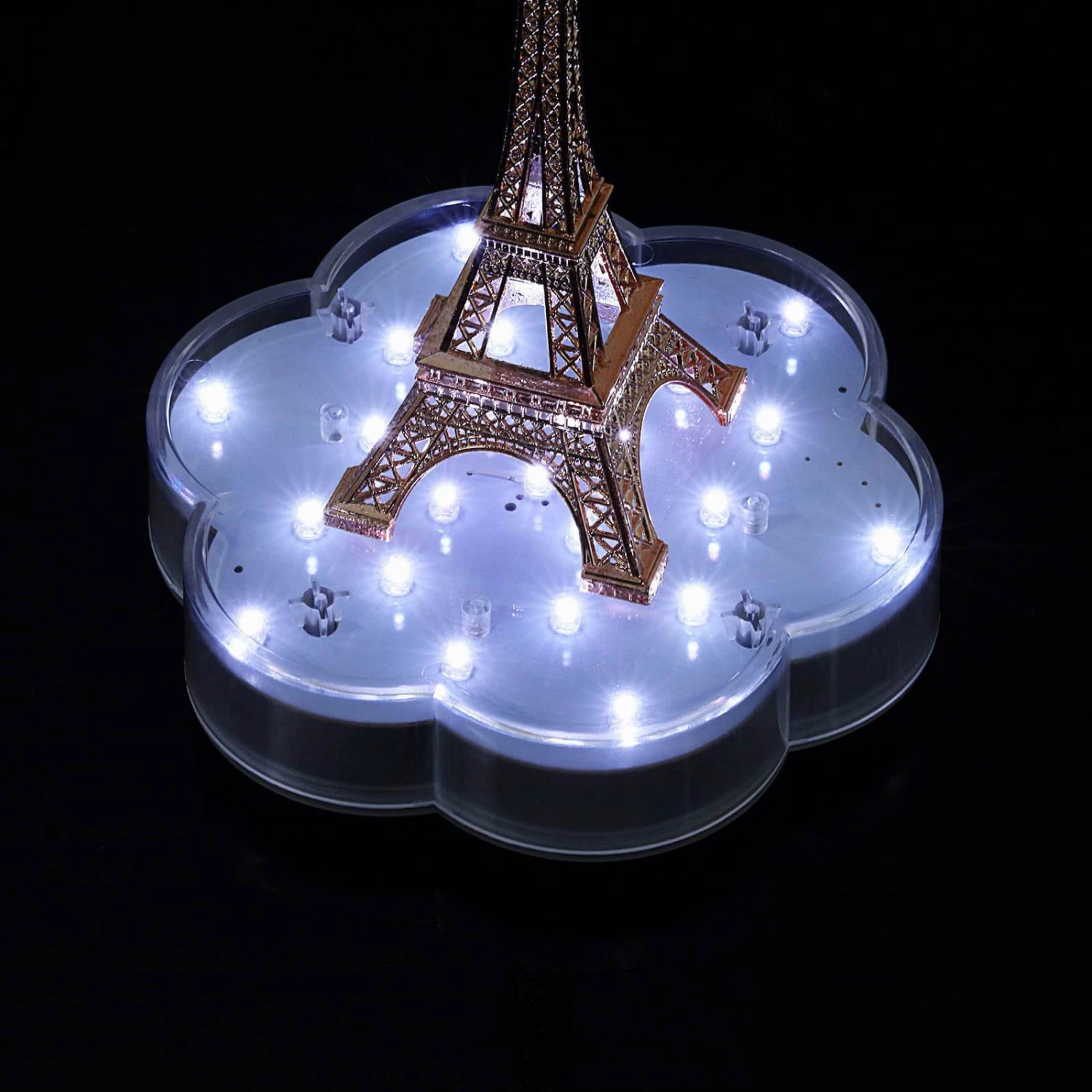 4 Pack | 6" Flower Shaped White 23 LED Disc Lights With Remote, DIY Centerpiece Accent Light 6 4 Pack | 6" Flower Shaped White 23 LED Disc Lights With Remote, DIY Centerpiece Accent Light - Image 6