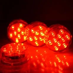 4 Pack | 3" Flower Shaped LED Disc Lights With Remote, DIY Centerpiece Accent Light -Home Decor Promotional Store LED RMT1 ASST D03