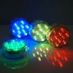 4 Pack | 3" Flower Shaped LED Disc Lights With Remote, DIY Centerpiece Accent Light