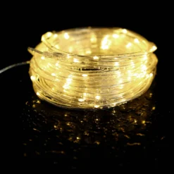 33ft 100 LED Solar Powered Waterproof Outdoor Rope Light With 8 Modes -Home Decor Promotional Store LED ROPE01 SL CLR D03