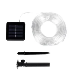 33ft 100 LED Solar Powered Waterproof Outdoor Rope Light With 8 Modes -Home Decor Promotional Store LED ROPE01 SL WHT 99