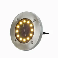 4 Pack | 12 LED Warm White Waterproof Solar Disk Pathway Garden Lights -Home Decor Promotional Store LED SLR02 CLR D06.progressive 59454366 59fe 457d a3d0 27bfafd6c2e9