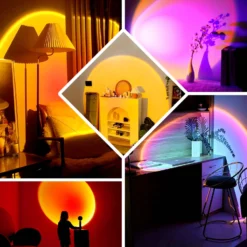 9" LED Color Changing Sunset Projector Lamp, Sunset Spotlight & Remote -Home Decor Promotional Store LED SPT19 MULTI EBC2