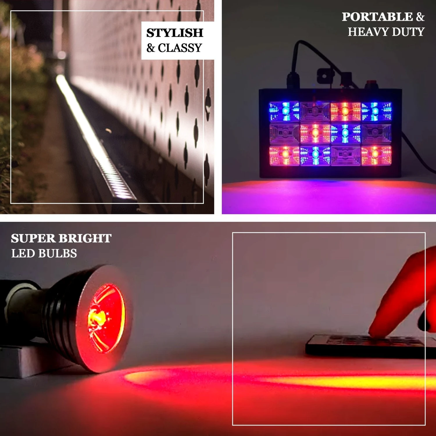 15 Watt - 12 LED Sound Activated DJ Stage Strobe Flash Light With Speed Control 2 15 Watt - 12 LED Sound Activated DJ Stage Strobe Flash Light With Speed Control - Image 2