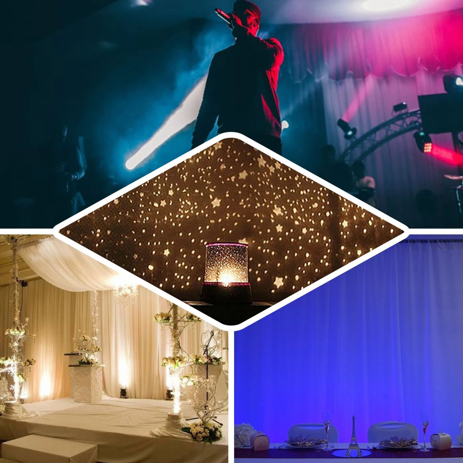 15 Watt - 12 LED Sound Activated DJ Stage Strobe Flash Light With Speed Control 3 15 Watt - 12 LED Sound Activated DJ Stage Strobe Flash Light With Speed Control - Image 3