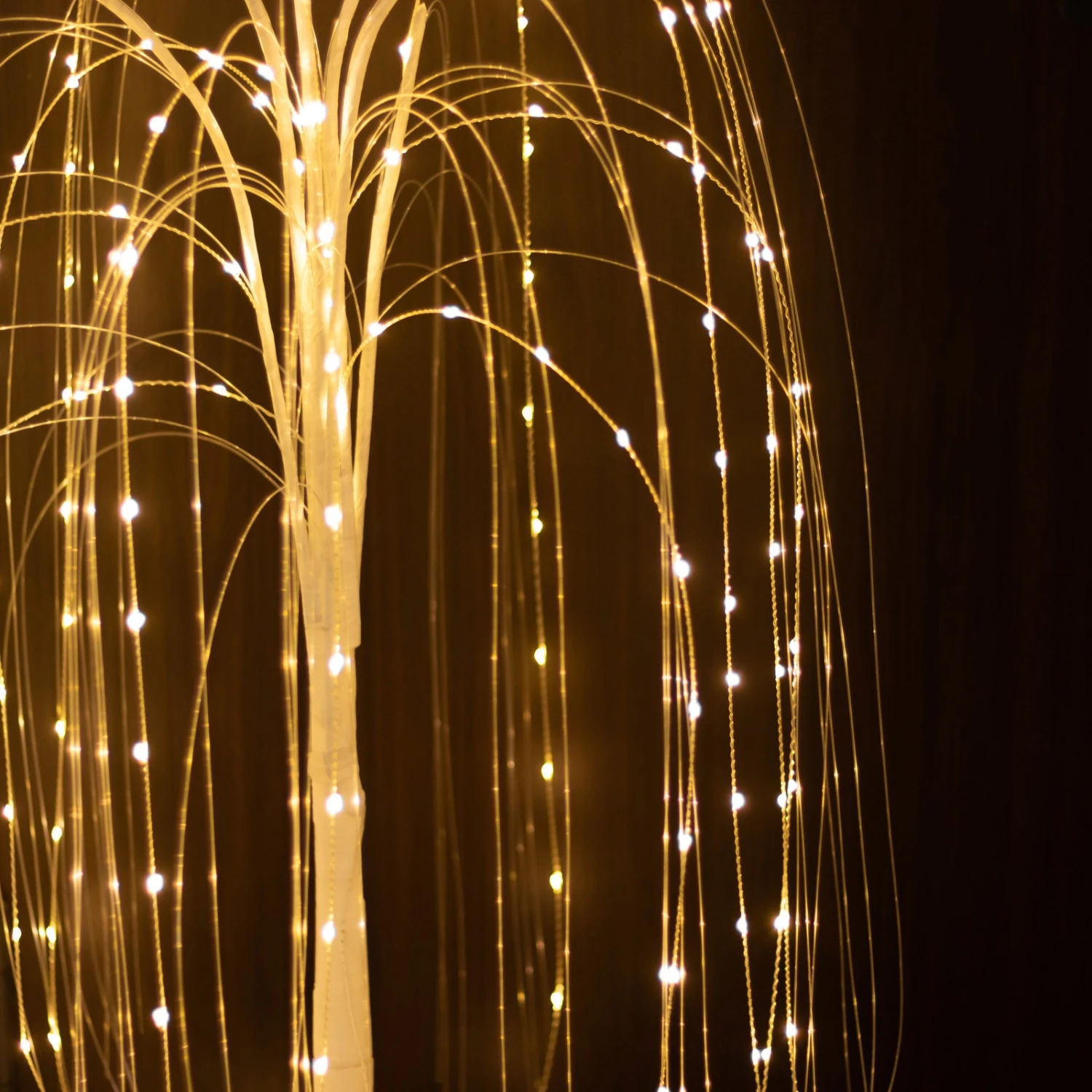 4ft Warm White 180 LED Fairy Lighted Artificial Weeping Willow Tree With Plug-in Adapter, White Tabletop Tree Centerpiece 6 4ft Warm White 180 LED Fairy Lighted Artificial Weeping Willow Tree With Plug-in Adapter, White Tabletop Tree Centerpiece - Image 6