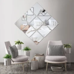 Square Glass Mirror Table Centerpiece, Hanging Wall Decor -Home Decor Promotional Store MIRR 10 SQU D16
