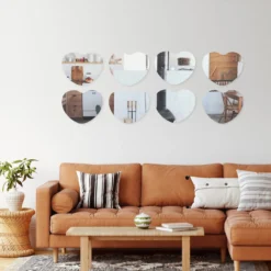 Heart Glass Mirror Table Centerpiece, Hanging Wall Decor -Home Decor Promotional Store MIRR 8 HRT D16