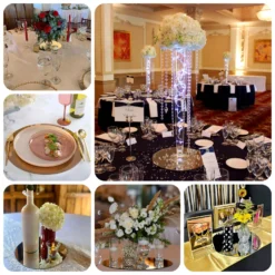 10 Pack Mirror Plastic Charger Plates For Table Setting, 13" Lightweight Round Decorative Dining Plate Chargers -Home Decor Promotional Store MIRR PS RND 13 EBC2