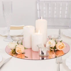 10 Pack Mirror Plastic Charger Plates For Table Setting, 13" Lightweight Round Decorative Dining Plate Chargers -Home Decor Promotional Store MIRR PS RND 13 RG D04