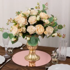 10 Pack Mirror Plastic Charger Plates For Table Setting, 13" Lightweight Round Decorative Dining Plate Chargers -Home Decor Promotional Store MIRR PS RND 13 RG D07