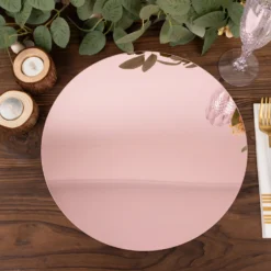 10 Pack Mirror Plastic Charger Plates For Table Setting, 13" Lightweight Round Decorative Dining Plate Chargers -Home Decor Promotional Store MIRR PS RND 13 RG D10