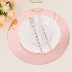 10 Pack Mirror Plastic Charger Plates For Table Setting, 13" Lightweight Round Decorative Dining Plate Chargers