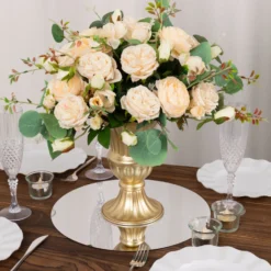 10 Pack Mirror Plastic Charger Plates For Table Setting, 13" Lightweight Round Decorative Dining Plate Chargers -Home Decor Promotional Store MIRR PS RND 13 SILV D07