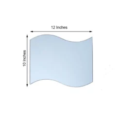 4 Pack Wave Glass Mirror Table Centerpiece, Hanging Wall Decor 12" -Home Decor Promotional Store MIRR WAVE 98