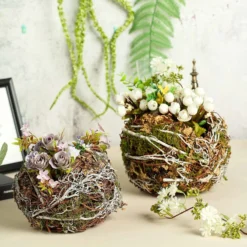 Set Of 2 | Natural Birds Nest Preserved Moss Twigs Planter Boxes, Flower Baskets - 10", 8" -Home Decor Promotional Store MOSS PLNT 009 NAT 02.progressive 442a999d 3c2d 4104 aa4b 674c2b74acf8