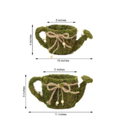 Set Of 2 | Green Watering Can Preserved Moss With Twine Planter Boxes, Flower Baskets - 11", 10" -Home Decor Promotional Store MOSS PLNT 016 GRN 99 M.progressive 3f78d2e5 2f55 425b 829b 4af7e17d3b81