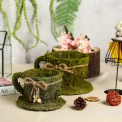 Set Of 2 | Green Teacup Preserved Moss With Twine Planter Boxes, Flower Baskets - 5", 4" -Home Decor Promotional Store MOSS PLNT 019 GRN 02.progressive 0b4cc1bd 1039 4d2a a724 d577f7b608cc