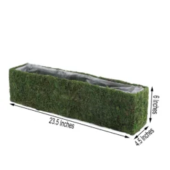 23" Green Rectangle Preserved Moss Metal Planter Box With Inner Lining, Flower Basket -Home Decor Promotional Store MOSS PLNT 021 GRN 98.progressive 7308281d 2de5 4de4 89d1 2e9d085b7825