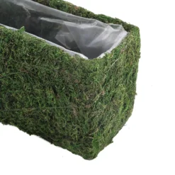 23" Green Rectangle Preserved Moss Metal Planter Box With Inner Lining, Flower Basket -Home Decor Promotional Store MOSS PLNT 021 GRN D08.progressive ca608b03 ae86 45da 8a08 9fe8c50339f9
