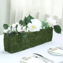 23" Green Rectangle Preserved Moss Metal Planter Box With Inner Lining, Flower Basket -Home Decor Promotional Store MOSS PLNT 021 GRN 02.progressive 9a46927c 7ab9 43d5 84e0 b444f4c81642