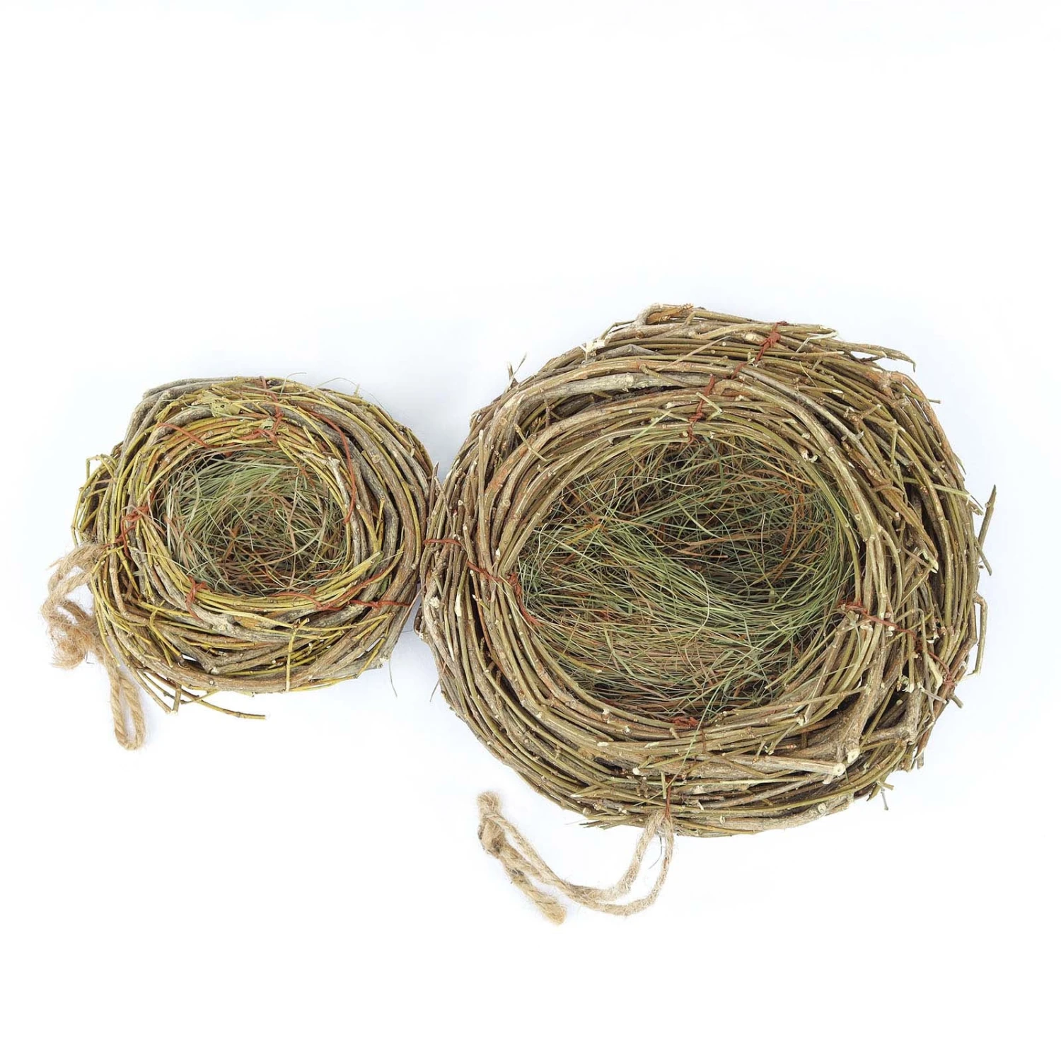 Set Of 2 | Natural Preserved Twig Bird Nest Planter Boxes, Flower Baskets - 4.5", 7.5" 5 Set Of 2 | Natural Preserved Twig Bird Nest Planter Boxes, Flower Baskets - 4.5", 7.5" - Image 5
