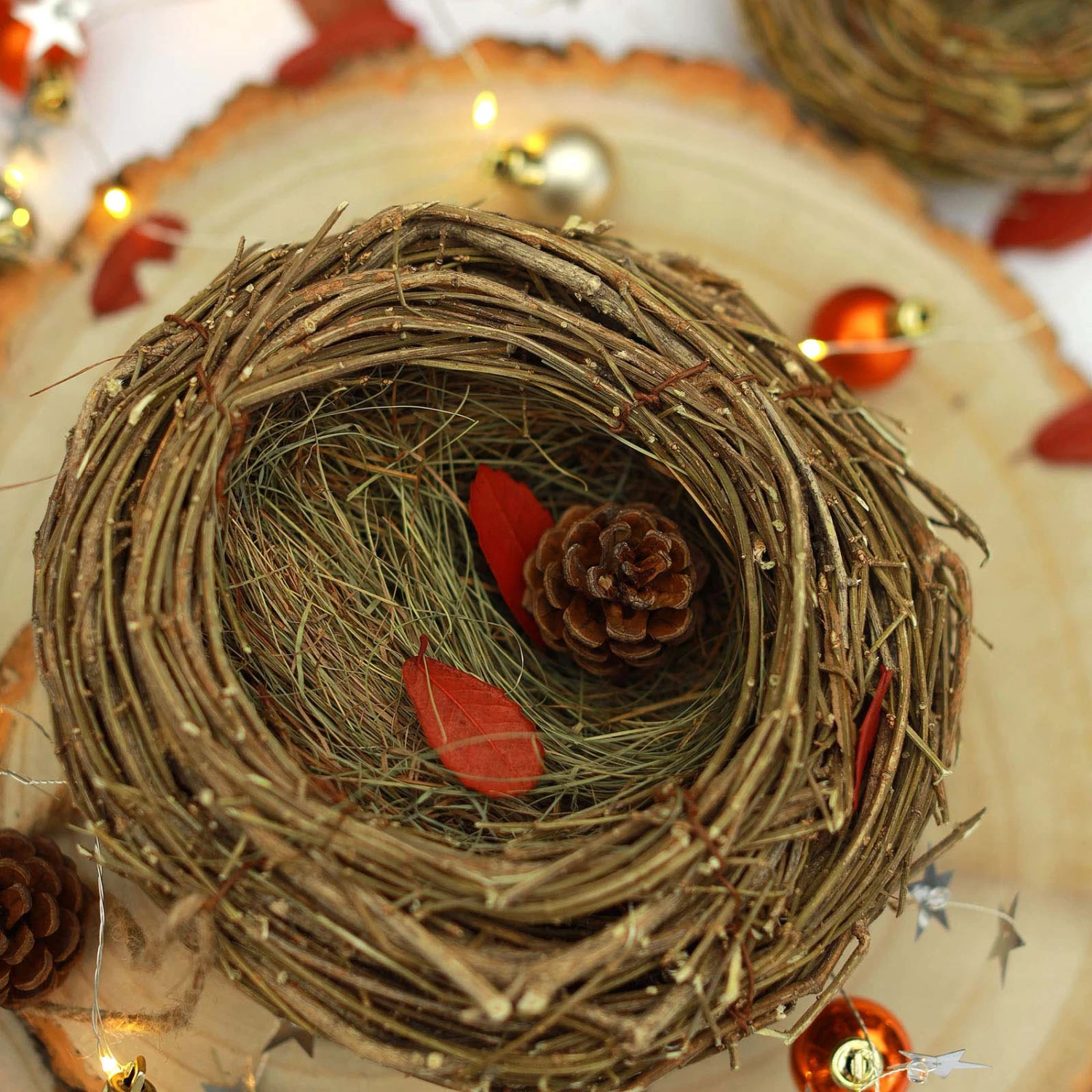 Set Of 2 | Natural Preserved Twig Bird Nest Planter Boxes, Flower Baskets - 4.5", 7.5" 6 Set Of 2 | Natural Preserved Twig Bird Nest Planter Boxes, Flower Baskets - 4.5", 7.5" - Image 6