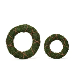 2 Pack Green Natural Preserved Moss Wreaths With Twine Twig Wrap 14" 23 2 Pack Green Natural Preserved Moss Wreaths With Twine Twig Wrap 14" -Home Decor Promotional Store MOSS WRTH 14 GRN 99