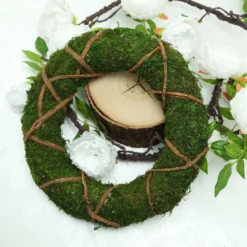 2 Pack Green Natural Preserved Moss Wreaths With Twine Twig Wrap 14" 20 2 Pack Green Natural Preserved Moss Wreaths With Twine Twig Wrap 14" -Home Decor Promotional Store MOSS WRTH 14 GRN D06