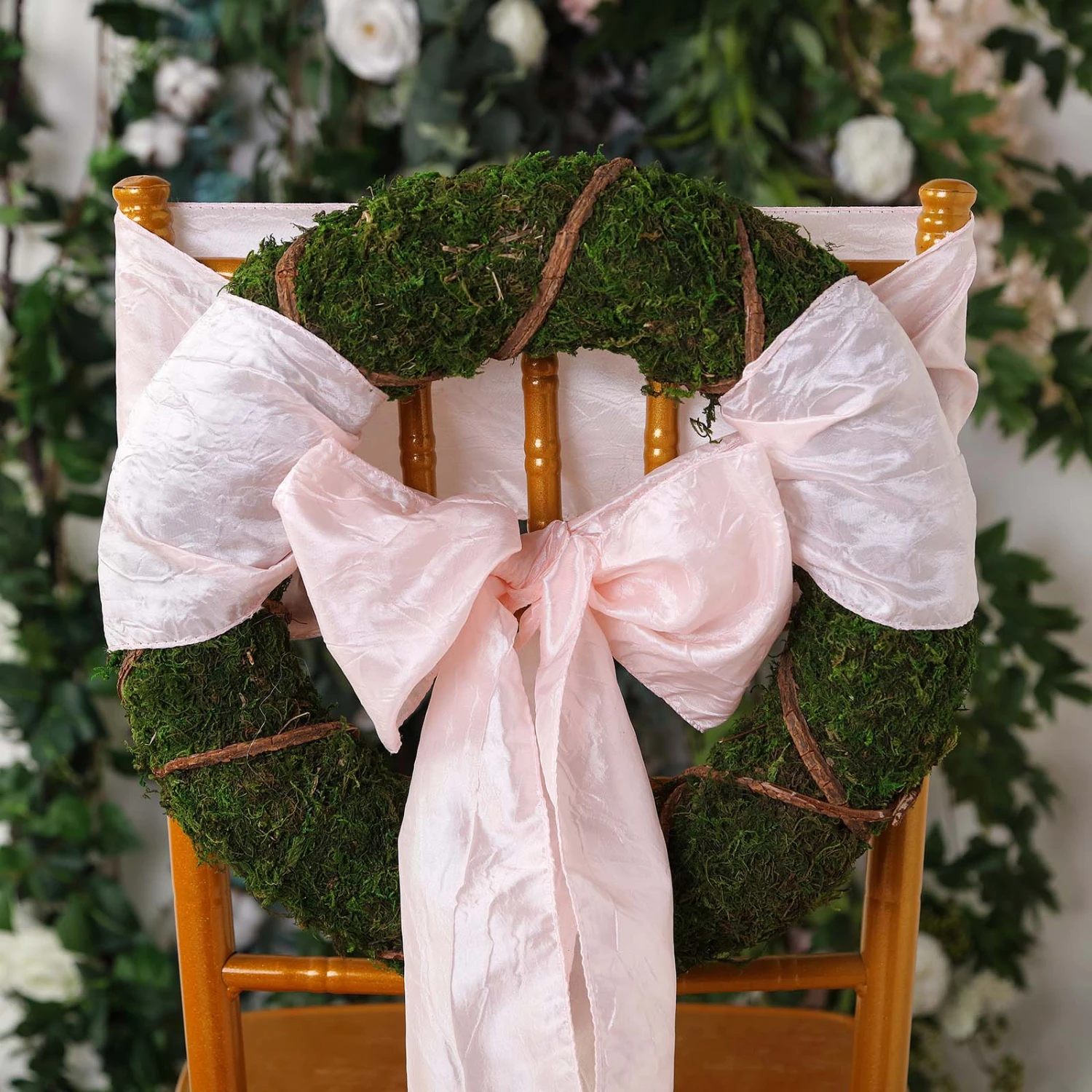 2 Pack Green Natural Preserved Moss Wreaths With Twine Twig Wrap 14" 10 2 Pack Green Natural Preserved Moss Wreaths With Twine Twig Wrap 14" - Image 10