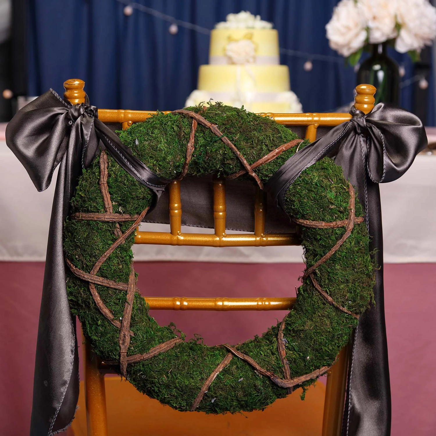 2 Pack Green Natural Preserved Moss Wreaths With Twine Twig Wrap 14" 7 2 Pack Green Natural Preserved Moss Wreaths With Twine Twig Wrap 14" - Image 7