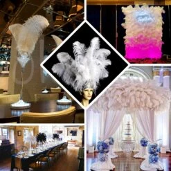 12 Pack Natural Plume Ostrich Feathers Centerpiece Filler 24"-26" -Home Decor Promotional Store OST65 EBC2