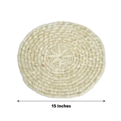 4 Pack Natural Corn Husk Round Woven Placemats, Braided Rustic Rattan Tablemats 15" -Home Decor Promotional Store PLMAT JUTE02 NAT 98.progressive f124442d fbcd 4bf9 80b1 e69035f62ef4