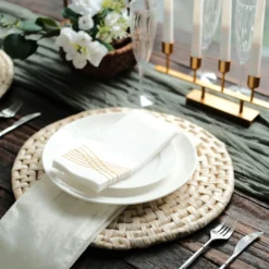 4 Pack Natural Corn Husk Round Woven Placemats, Braided Rustic Rattan Tablemats 15" -Home Decor Promotional Store PLMAT JUTE02 NAT D01.progressive 806674b9 9b5a 4852 a997 acb325d3deb3