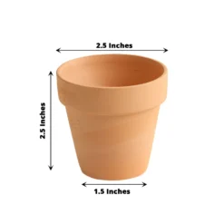 24 Pack | 2.5" Small Mini Ceramic Terracotta Cactus Pot Clay Succulent Planter -Home Decor Promotional Store PLNT CERM 001 S TERC 98.progressive 27291785 6dc2 4b6d b1d6 085dcfccb6ea