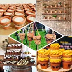 24 Pack | 2.5" Small Mini Ceramic Terracotta Cactus Pot Clay Succulent Planter -Home Decor Promotional Store PLNT CERM 001 S TERC EBC2