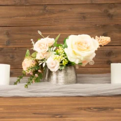 4 Pack | 3" Textured Ceramic Flower Vase Pots, Round Brushed Indoor Planters 23 4 Pack | 3" Textured Ceramic Flower Vase Pots, Round Brushed Indoor Planters -Home Decor Promotional Store PLNT CERM 002 S SILV D03