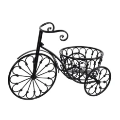 22" Black Metal Tricycle Planter Basket, Decorative Plant Stand For Indoor/Outdoor -Home Decor Promotional Store PLNT MET 001 BLK D10.progressive 6e5a2af3 ac47 4476 a0d1 8cd7994f667f