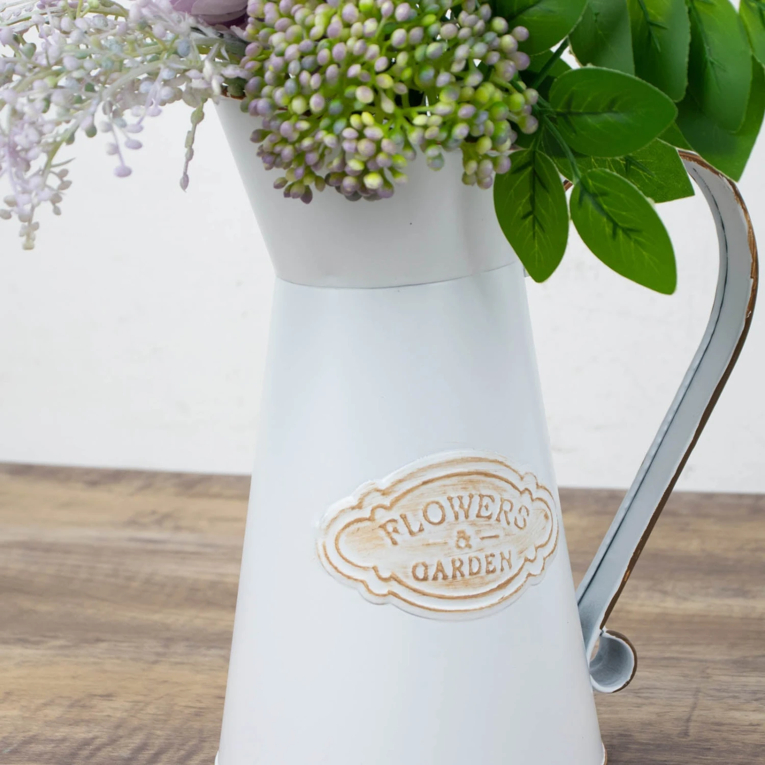 Vintage Metal Decorative Garden Water Pitcher Centerpiece, Rustic Shabby Chic Milk Jug Flower Vase 9" 12 Vintage Metal Decorative Garden Water Pitcher Centerpiece, Rustic Shabby Chic Milk Jug Flower Vase 9" - Image 12