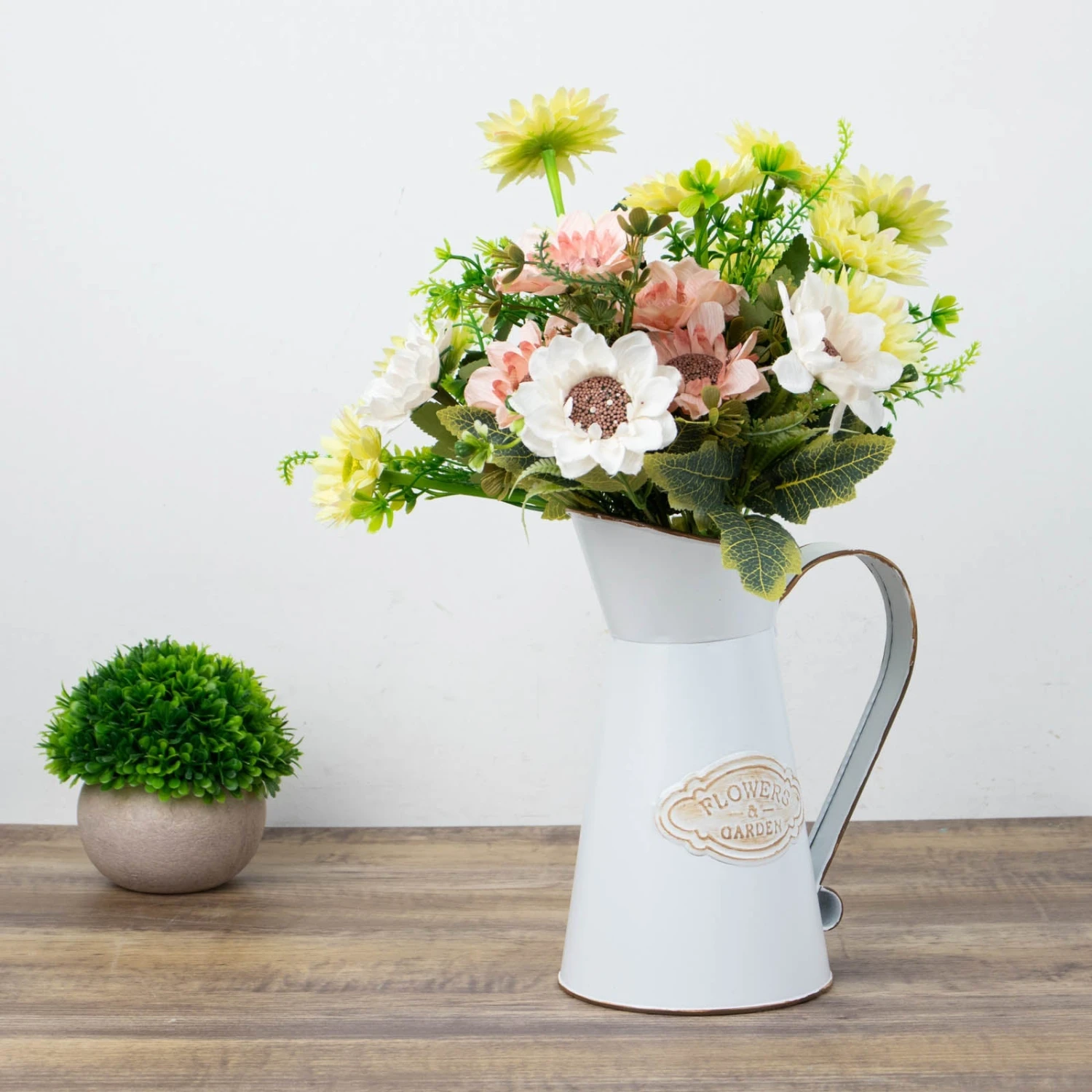 Vintage Metal Decorative Garden Water Pitcher Centerpiece, Rustic Shabby Chic Milk Jug Flower Vase 9" 13 Vintage Metal Decorative Garden Water Pitcher Centerpiece, Rustic Shabby Chic Milk Jug Flower Vase 9" - Image 13