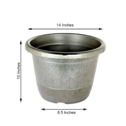 14" Shiny Finished Rim Large Barrel Planter Pot, Indoor/Outdoor Decorative Flower Pot -Home Decor Promotional Store PLNT PLST 003 L 044 98.progressive 3fcbf446 3234 49a7 884d 0489fb27bf03