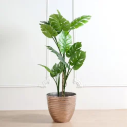 12" Metallic Textured Finish Large Indoor Flower Plant Pot, Decorative Indoor/Outdoor Planter 33 12" Metallic Textured Finish Large Indoor Flower Plant Pot, Decorative Indoor/Outdoor Planter -Home Decor Promotional Store PLNT PLST 004 L 054 D07