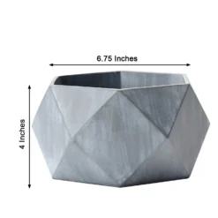 7" Gray Finished Concrete Geometric Planter, Mini Cement Succulent Flower Pot -Home Decor Promotional Store PLNT RSN 001 4 CEM 98.progressive aa71c785 3489 42ce 82dd 8f5fe121f54c