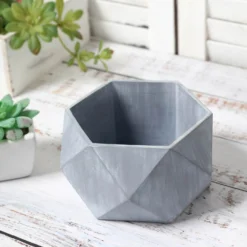 7" Gray Finished Concrete Geometric Planter, Mini Cement Succulent Flower Pot -Home Decor Promotional Store PLNT RSN 001 4 CEM 01.progressive 8e69b07f 8229 46b6 a295 bf815401b9bd