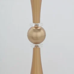 2 Pack | Gold Crystal Embellishment Trumpet Table Centerpiece, Reversible Plastic Flower Vase -Home Decor Promotional Store PLST VASE B01 26 GOLD D07