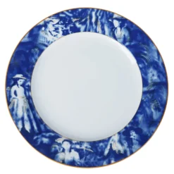12 Pack Break Resistant Porcelain Dinner Plates, Microwave Safe Plates With Vintage Art Nouveau Rim 11" 31 12 Pack Break Resistant Porcelain Dinner Plates, Microwave Safe Plates With Vintage Art Nouveau Rim 11" -Home Decor Promotional Store PLTE VRTX001 BE 99