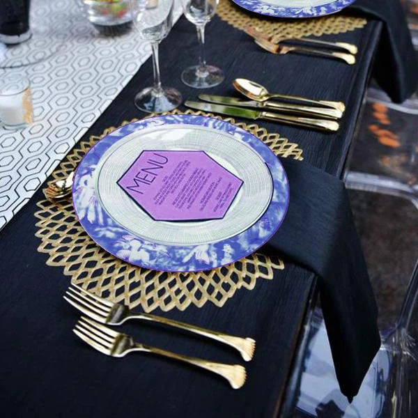 12 Pack Break Resistant Porcelain Dinner Plates, Microwave Safe Plates With Vintage Art Nouveau Rim 11" 2 12 Pack Break Resistant Porcelain Dinner Plates, Microwave Safe Plates With Vintage Art Nouveau Rim 11" - Image 2