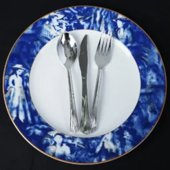 12 Pack Break Resistant Porcelain Dinner Plates, Microwave Safe Plates With Vintage Art Nouveau Rim 11" 28 12 Pack Break Resistant Porcelain Dinner Plates, Microwave Safe Plates With Vintage Art Nouveau Rim 11" -Home Decor Promotional Store PLTE VRTX001 BE 01